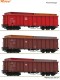 Roco 6600291, EAN 9005033387853: H0 DC 3-tlg. Set: Offene Güterwagen DB AG