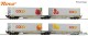 Roco 6600323, EAN 9005033391409: H0 DC 2-tlg. Set 2: Doppeltaschen-Gelenkwagen T2000 railCare