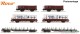 Roco 6600334, EAN 9005033392550: H0 DC 6-tlg. Display: Rangierbahnhof/Offene Güterwagen DB