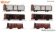 Roco 6600339, EAN 9005033392567: H0 DC 6-tlg. Display: Rangierbahnhof/Schiebedach-/Schiebewandwagen DB