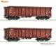 Roco 76014, EAN 9005033760144: H0 2-tlg. Set: Rolldachwagen, DB AG