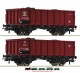 Roco 76061, EAN 9005033760618: H0 2-tlg. Set: Offene Güterwagen, SNCB