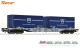 Roco 77343, EAN 9005033773434: H0 DC Containertragwagen SBB
