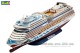 Revell 05230, EAN 4009803052304: 1:400, Bausatz AIDA blu, sol, mar, stella