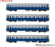 Rivarossi 4324, EAN 5055286685606: H0 DC Set Reisezugwagen Treno Azzurro 4-teilig