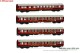 Rivarossi 4379, EAN 5063129007324: H0 DC 4er Set OSShD Typ B Reisezugwagen Tourex DR
