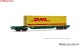 Rivarossi 6575, EAN 5055286700927: H0 DC 4-achs. Containerwagen DHL