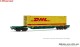Rivarossi 6575, EAN 5055286700927: H0 DC 4-achs. Containerwagen DHL