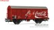 Rivarossi 6611, EAN 5063129018818: H0 DC 2-achs. gedeckter Güterwagen Coca Cola DB
