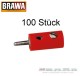 Brawa 3002, EAN 4012278030029: Querlochstecker, Ø 2,5 mm, rot