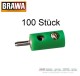 Brawa 3003, EAN 4012278030036: Querlochstecker, Ø 2,5 mm, grün