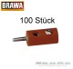 Brawa 3004, EAN 4012278030043: Querlochstecker, Ø 2,5 mm, braun