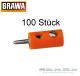 Brawa 3006, EAN 4012278030067: Querlochstecker, Ø 2,5 mm, orange