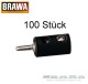 Brawa 3008, EAN 4012278030081: Querlochstecker, Ø 2,5 mm, schwarz