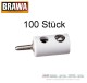 Brawa 3009, EAN 4012278030098: Querlochstecker, Ø 2,5 mm, weiss