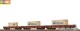 Brawa 50876, EAN 4012278508764: H0 Set (3) Freight Cars Samm DR, Epoch IV, DC (Wooden Box 2x Deutr