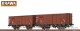 Brawa 50930, EAN 4012278509303: H0 Covered Freight Car Gklm191 DB, set of 2