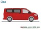 Rietze 11736, EAN 4037748117369: VW T7 Caravelle rot