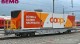 Bemo 2292115, EAN 2000075971685: H0m DC Containerwagen Sb 65615 Coop RhB
