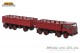 Brekina 58530, EAN 4026538585303: H0/1:87 Fiat 691 Millepiedi Pritschen-Hängerzug rot