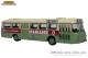 Brekina 59383, EAN 4026538593834: 1:87 Büssing Senator 12 D Bahnen der Stadt Monheim / Sparkasse Linie 62 Benrath 1962