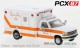 Brekina PCX870363, EAN 4052176739754: 1:87 Ford F-350 Horton Ambulance (1997), Morgan County, weiß / orange (USA)