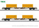 TRIX 24138, EAN 4028106241383: H0 DC analog Containertragwagen-Set Erdaushub Stuttgart 21