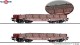 Tillig 70070, EAN 4012501700705: H0 DC 2er Set Schwerlastwagen Rmms 3960 beladen mit Gleisbau-Abraum DR