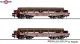 Tillig 70073, EAN 4012501700736: H0 DC 2er Set Schwerlastwagen Rmms 662 beladen mit Spundwänden