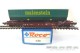 1A.Gebrauchtware 711.0046358.001, EAN 2000075449726: H0 DC analog Roco 46358 Einheitstaschenwagen 4-achsig braun DB mit ´malenstein´-Auflieger