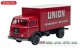 Wiking 042502, EAN 4006190425035: 1:87 Henschel HS 165 Koffer-LKW, rot, Union Transport