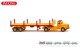 Wiking 051844, EAN 4006190518444: 1:87 Rungensattelzug (Scania) - signalgelb/karminrot