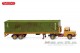 Wiking 055405, EAN 4006190554053: H0/1:87 Flachpritschensattelzug mit 40ft Container (Magirus-Deutz) – gelborange 1970-1974