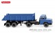 Wiking 067706, EAN 4006190677066: H0/1:87 Hinterkippersattelzug (Magirus-Deutz Eckhauber) – brillantblau 1970-1974