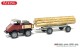 Wiking 087006, EAN 4006190870061: H0/1:87 Unimog U 411 mit Langholzanhänger - braunrot