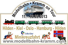 Mini-Kreuzfahrt vom 11. bis 13.05.2013 über Kiel nach Oslo, Rückfahrt über Hamburg