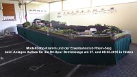 Modellbahn-Kramm und der Eisenbahnclub Rhein-Sieg zeigten an 2-Tagen Modellbahn Betrieb auf ber 20 laufenden Metern.