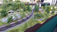 Modellbahn-Kramm und der Eisenbahnclub Rhein-Sieg zeigten an 2-Tagen Modellbahn Betrieb auf ber 20 laufenden Metern.