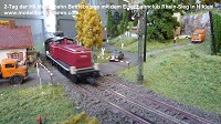 Modellbahn-Kramm und der Eisenbahnclub Rhein-Sieg zeigten an 2-Tagen Modellbahn Betrieb auf ber 20 laufenden Metern.