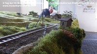 Modellbahn-Kramm und der Eisenbahnclub Rhein-Sieg zeigten an 2-Tagen Modellbahn Betrieb auf ber 20 laufenden Metern.